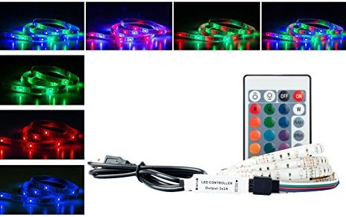 TDRSHINE USB LED TV Backlight Kit, 3.3 feet/1M RGB 5050 LED Light Strip Flexible Waterproof with Remote Control and USB Connectors for TV Background Lighting PC Notebook Decoration(Reduce eye fatigue and increase image clarity)