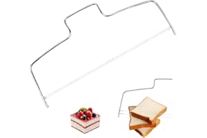 YZROHYI Taglia Pan di Spagna Regolabile, Filo Taglia Torta a Strati 32 cm, Torta Taglierina Affettatrice, Archetto Taglia Torta Acciaio Inox, Cake Cutter, Tagliatorta a Fette per Casa, Pasticceria