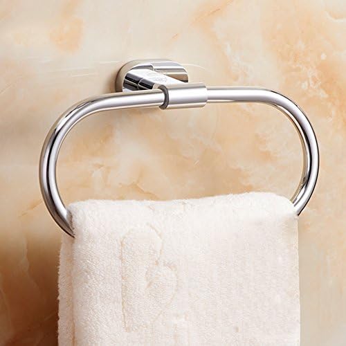 AGOAIX Towel Rack Bathroom Stainless Steel Towel Hanging Ring Towel Ring Fine Copper Antique Round Towel Ring, 200 * 108 * 51Mm