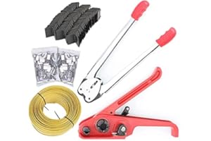 Anmas Power Manuel PET/PP Machine d'emballage de cerclage Outil d'emballage pour cerclage 12-16 mm Sangle de tension de 100 m 5 in 1 Polyester Polypropylène Sangle