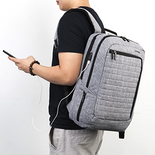 DTBG leichtgewichts Rucksack mit USB Anschluss Business Backpack l  ssiger Arbeit Rucksack Studenten Schule Rucksack mit Anti-Diebstahl Tasche Laptop 