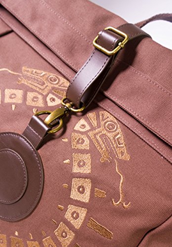 Musterbrand Zelda Rucksack Link Shield Roll-Top Daypack Wasserabweisend Unisex Braun ONE