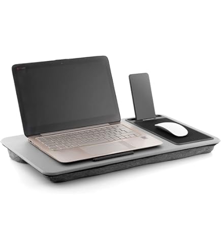 IVOL Verstelbaar Laptopkussen Kunststof Zwart - Laptoptafel Voor In Bed Schootkussen Badstof