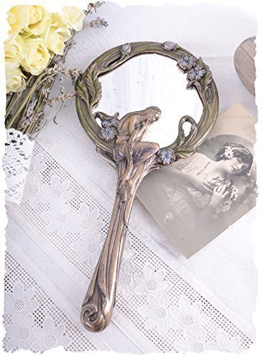 MÄRCHENHAFTER HANDSPIEGEL JUGENDSTIL NYMPHE NOSTALGIE