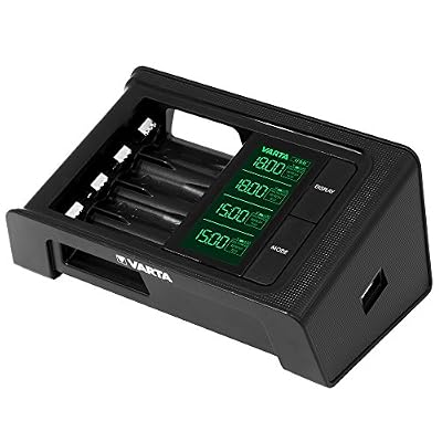 VARTA LCD Chargeur SMART - non équipé - Chargeur pour AA / AAA / Mignon avec USB filet charge de chaque charge de la cellule 4 modes: chargement, déchargement, Test & rafraîchissante - avec écran LCD