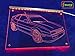 Produktbild LED Leuchtschild Gravur Detailzeichnung für Kfz Fahrzeug Tuning Liebhaber für "VW Corrado G60 16V" rot opak auf Plexiglas transparent in wählbarer Farbe mit Steckernetzteil 230V ©faunz