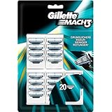 Gillette Mach3 Rasierklingen Für Männer, 20 Stück
