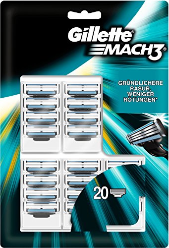 Gillette Mach3 Rasierklingen Für Männer, 20 Stück