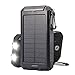 Produktbild Soluser 10000 mAh Tragbares Solar Ladegerät Externe Backup Akku Pack Ladegerät, IP67 Wasserdicht 2 USB Anschlüsse Handy Solar Power Bank Ladegerät mit 2LED Taschenlampe, Karabiner und Kompass