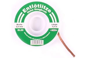 edi-tronic Linka rozlutownicza 2 mm – wysoka chłonność – szpula przewodu ssącego miedź 2 mm