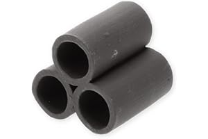 GARPET Décoration aquarium pyramide frai crevette crabe poisson-chat grotte de frai tube argile - noir