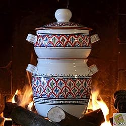 Couscoussier de cuisson - Grand Modèle - Bakir Rouge