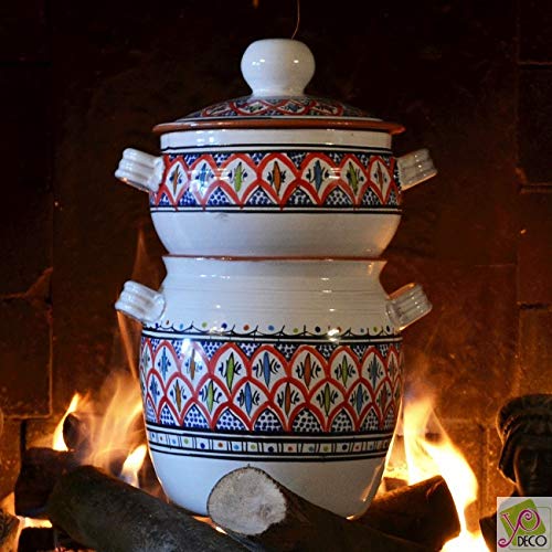 Couscoussier de cuisson - Grand Modèle - Bakir Rouge