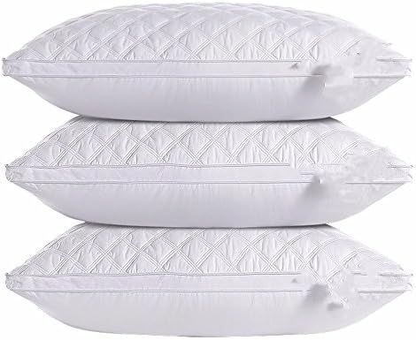 Pillow,All Cotton Pillow,Bed pillow,Soft Pillow for Sleeping,Hypoallergenic and Fluffy Down-Like Pillow with 100% Fine Fiber Filling, Dust and Mite Repellent,1000g,C