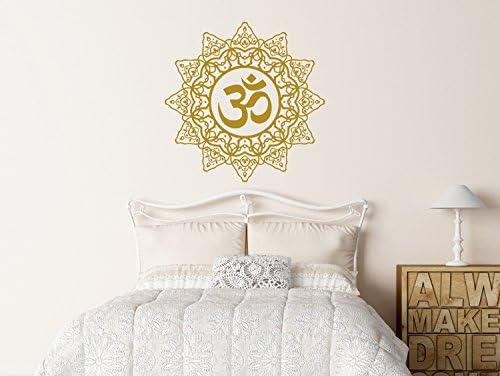 Mandala Wall Decals. Yoga Studio Namaste Ornament Vinyl Sticker Art. OM Symbol Geometric Moroccan Decal Bedroom Home Decor MS615