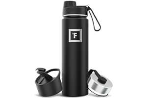 IRON °FLASK Metal Water Bottle with Spout Lid - 650ml 3 Lids - Stainless Steel Double-Walled Insulated Vacuum Leakproof - Sports Gym Camping Hiking Hydration School Kids