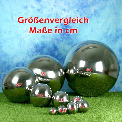 Edelstahlkugeln poliert 12 Stück Durchmesser 8cm - 2
