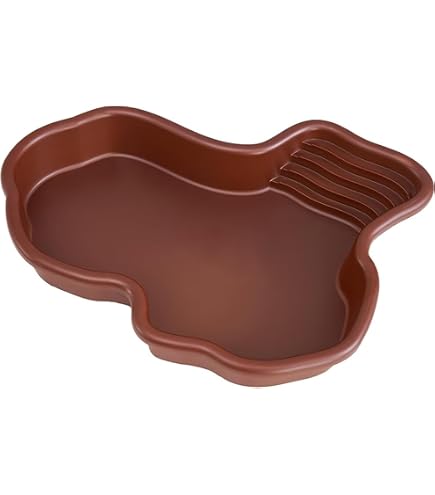 Bac à Eau Pour Tortue 2 En 1 - 14,9x14,5x2 Cm - Pour Bain Et Alimentation - Facile à Nettoyer - PP Résistant - 6