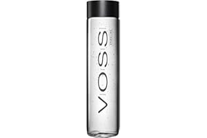 Voss Water Sparkling 800 ml, natürliches Mineralwasser mit Kohlensäure, 12er Pack (Einweg, 12 x 800 ml)