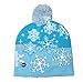 Produktbild QYL Weihnachtliche BlinkenkiHut mit LED-Lights bis Knitting Cap für Erwachsene Kinder,Blue