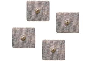 TECHNOMEDIA 4 Elettrodi adesivi quadrati 5x5cm clip 4mm, Compatibili anche con Dual Shaper e Abs A Round