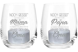 ‎4YOUDESIGN Windlicht-Set -Noch Besser als Dich zur Mama/zum Papa zu haben ist, DASS Meine Kinder Dich als Oma/Opa haben- Geschenk zum Muttertag, ohne Teelicht