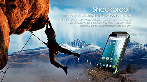 OUKITEL K10000MAX 4G Smartphone 5.5 '' 10000mAh batteria 1.3GHZ 3GB RAM + 32GB ROM, macchina fotografica di 8MP + 16MP di Android 7.0 Impermeabile, antipolvere, shockproof per gli appassionati estern