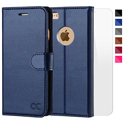 OCASE iPhone 6 Case iPhone 6S Case [Screen Protector Included] Wallet Leather Case For Apple iPhone 6/6S Devices - Blue
