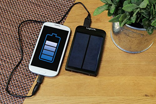 LogiLink PA0055 Universal Solar Ladegerät mit Powerbank 2600mAh schwarz - 3