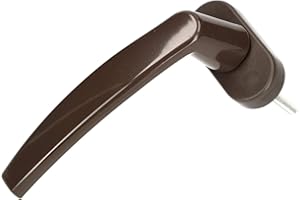 KOTARBAU® Uchwyt okienny, brązowy, trzpień czworokątny, E7, solidny, uniwersalny, obracany o 90 stopni, na balkon, taras, rozetę, śruby w zestawie