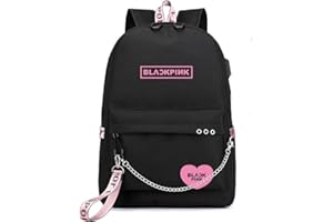 YOTOTY Plecaki czarno-różowe dziewczęce plecaki do szkoły podstawowej torby szkolne o dużej pojemności torba podróżna teczka z nadrukiem plecak dziewczęcy torby szkolne, Czarny