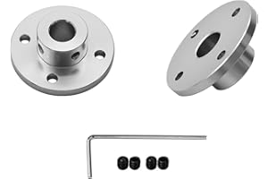 WINWILL 2Pcs 12mm Aluminium Alloy Flange Coupling Connector, Rigid Guide Model Coupler Accessory, Shaft Axis Fittings for DIY RC Model Motors