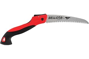 Bellota 45PBIM7 - Serrucho de poda plegable Guepardo con hoja curva de 7", dentado japonés y mango plegable.