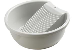 JISADER Lavabo para Lavarse Las Manos Lavabo para Ropa Ligero Y Práctico, Gris, Individual