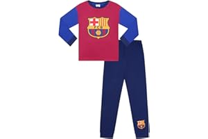 FCB Boys FC Barcelona Long Football Pyjama Set PJs for Kids