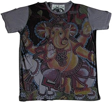 Mens Mirror T Shirt Ganesh Hindu Boho Colourful Dope Trippy Hippy Rare Cotton M