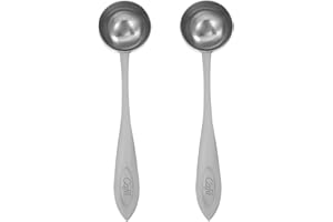UPKOCH 2 cucharas medidoras de café de Acero Inoxidable de 20 ml, duraderas, cucharas medidoras de Cocina (Plata)