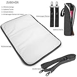Baby Wickeltasche, BRINCH Multifunktion Baby Windel Umhängetasche tragbare Einkaufstasche mit Wickelunterlage, Isolierte Tasche, Kinderwagenbefestigungen - 7