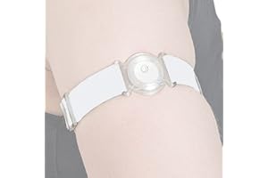 DiaBrothers Freestyle Libre 3 Fixierband Fixierung Halter mit verstellbarem Armband - Halter: transparent - Armband: weiß - Größe: M (25-35 cm)