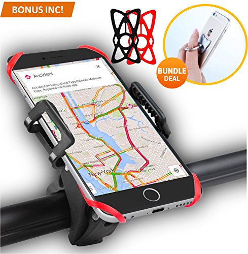 SONDERANGEBOT â‚¬8 1 TAG!! Handyhalterung Fahrrad Smartphone Handyhalter, Fahrrad Handy GPS Halter-Schwarz, Verstellbar fÃ¼r iPhone 7/ 7 Plus 6S/ 6S Plus 6/ 6Plus 5S Samsung Galaxy S5/ S4/ S3 usw. Schwarz
