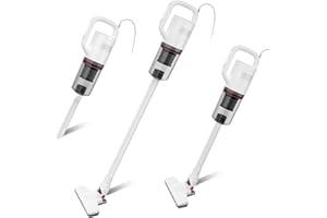 KEROMEE Aspirapolvere con filo, mini aspirapolvere portatile 2 in 1 leggero per peli di animali domestici, pavimenti in legno duro, lettiera per gatti, moquette, pulizia della casa(Bianco)