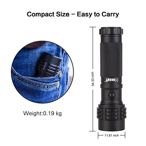Paragala Außen Handhled Tactical Taschenlampen IPX7 Wasserdicht Rot / Grün / Weißlicht LED Taschenlampen Fackel für die Jagd Fischen Wandern Lesen Detector - 7