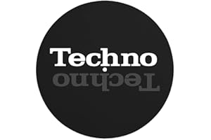 Next Ferry - Slipmat - Techno "schwarz" - Plattenspieler Matte aus Filz - Slipmats für Dj's - Plattentellerauflage für alle Plattenspieler Turntables - gedruckt in Deutschland