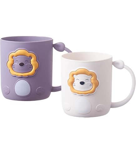 Gobelet Salle De Bain GmeDhc Dinosaure - Lot De 2 - Porte Brosse à Dents Enfant - Plastique PP - 260ml