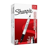 Enthält 12 doppelseitige Permanentmarker in Schwarz-für leuchtende, langlebige Farbe