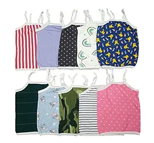 Just Born Baby Jhabla for Both Boy/Girl Top Shirt(0-6 Months, Multicolor, Pack of 10)