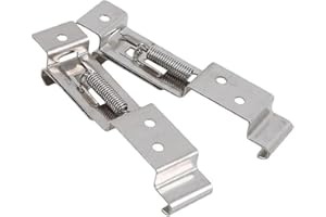 QAYMZUMD 2 Pcs Number Plate Clips, Trailer Number Plate Clips Holders, Trailer Number Plate Clips Holders, Ideal for Trailers and Caravans, Spring Loaded Stainless Steel Car Number Plate Clips