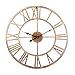 Produktbild Winni43Julian Wanduhr Metall, 50CM Groß Wanduhren, Eisen Ausgehöhlten Einfache Kreative Retro Wand Uhr (Golden)