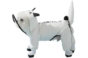 BT Bear Small Dog Raincoat with Rain Shoes Set,Full-Coverage Waterproof with Backbag,Reflective Dog Raincoat Rain Boots for Puppy Small Dogs,L Panda