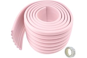 TUKA-I-AKUT TUKA Universale Protezioni 200cm x 80mm, Multiuso Schiuma Anti Collisione per la Sicurezza dei Vostri Bambini e Neonati, Extra Spesso Striscia Protezione per Superfici o Bordi, Rosa, TKD7002-pink